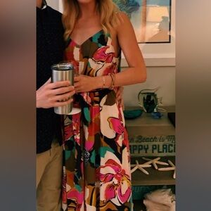 Floral Multicolor Jumpsuit with tie